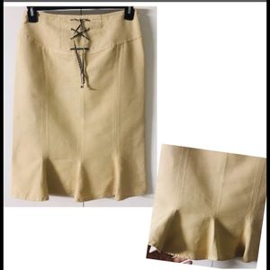 Max Mara Weekend Skirt size 6 Beige Cotton/Linen Made in Italy